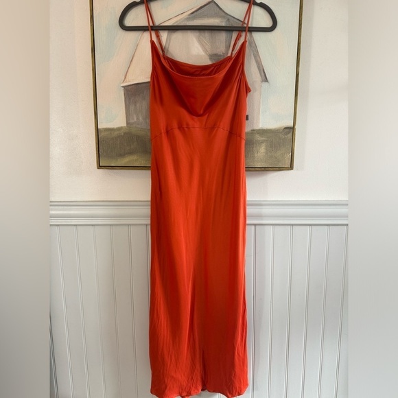 ANTHROPOLOGIE “Elyse” Slip Dress Burnt Orange Size Small - Picture 4 of 10